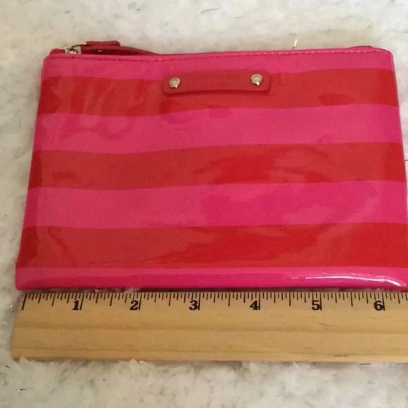 Kate Spade Red & Pink Striped Mini Pouch - Picture 4 of 8